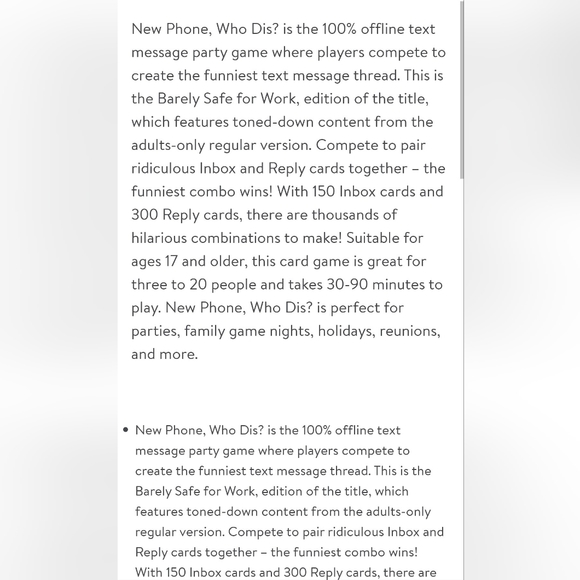 NEW PHONE, WHO DIS? game night card game NEW - Picture 8 of 9